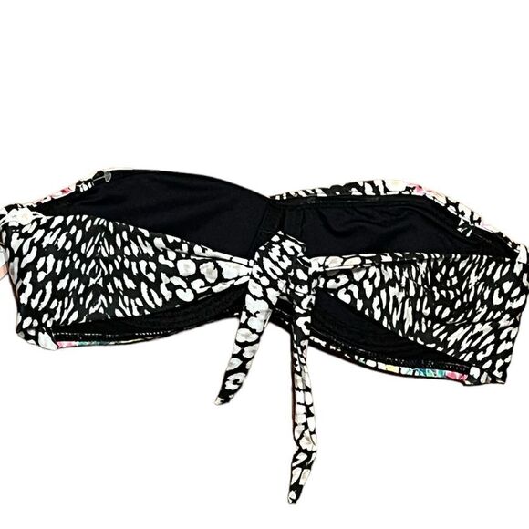 PQ Swim Pilyq Safari Embroidered Bandeau Strapless Swimsuit Top, Size S, NWT - Picture 2 of 11